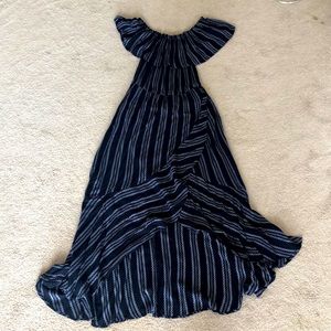 Off the shoulder high-low dress